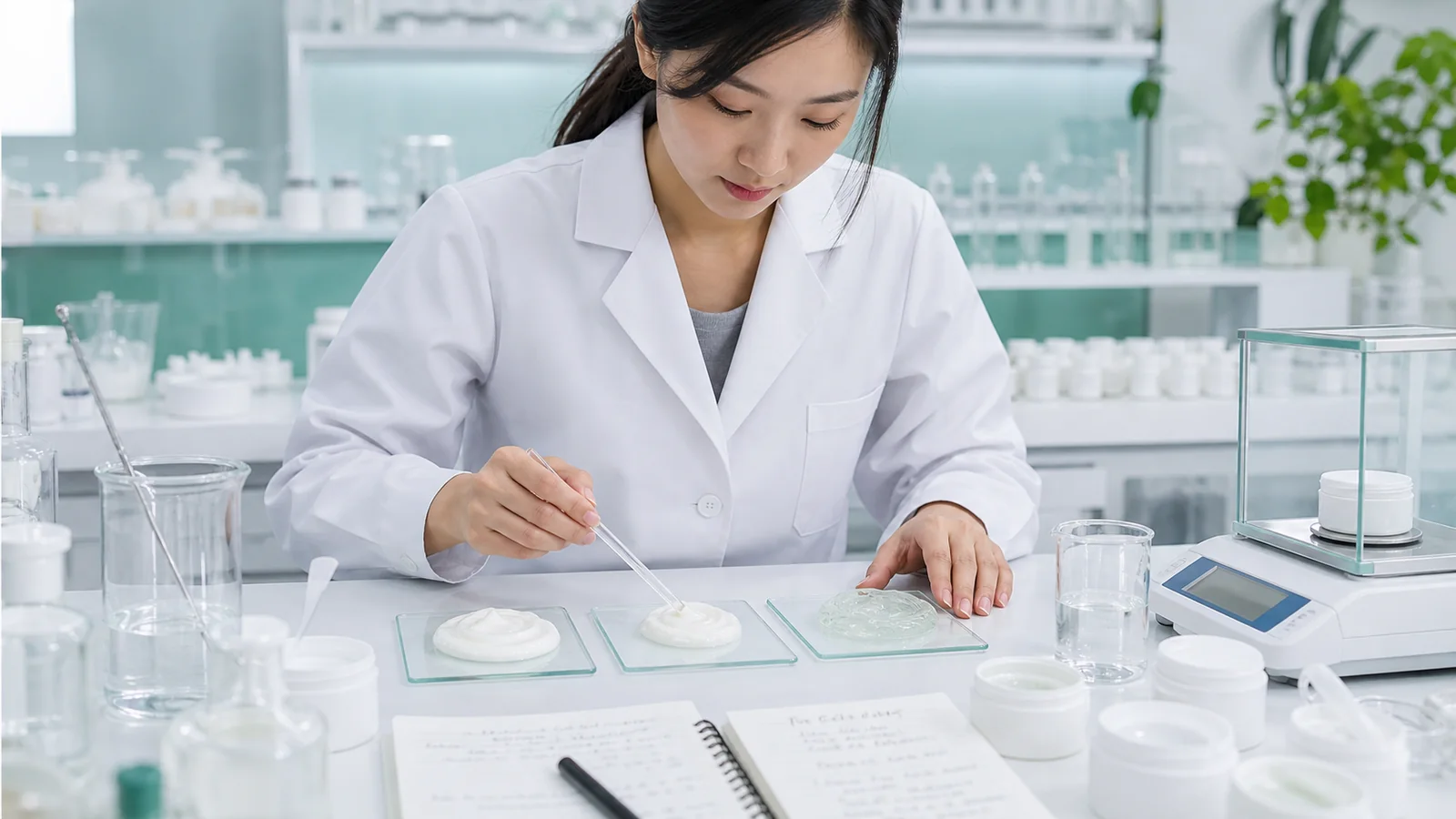 AXDW skincare samples under formulation review